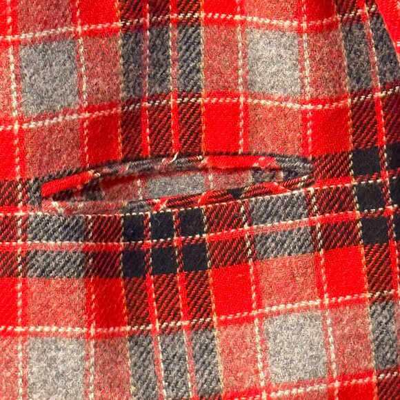 Southern Lady Vintage Red Plaid Wool Blend Blazer โ Size 14 โ Made in USA - Picture 4 of 11